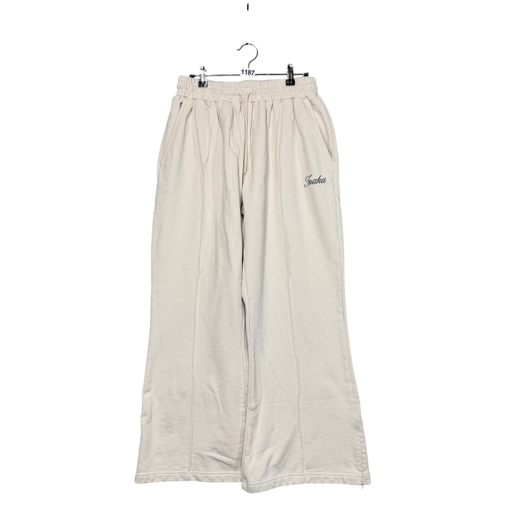 Inaka Power Sweatpants Unisex XL Cream Wide Leg Streetwear Baggy